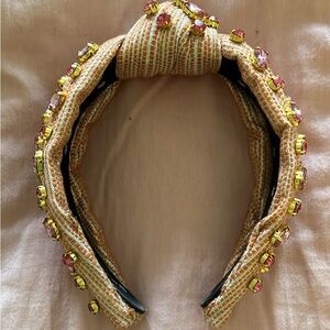 Lele sadoughi orange with pink stone headband